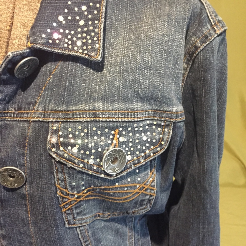 Ethyl Vintage rhinestone Denim Jacket